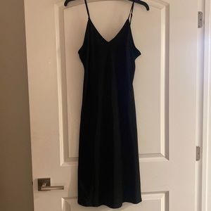 Black slip dress